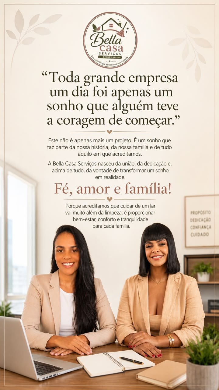 Elisangela e Rosa, fundadoras da Bella Casa Serviços